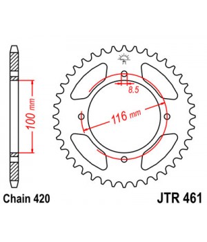 JTR461.50 Звезда задняя 420