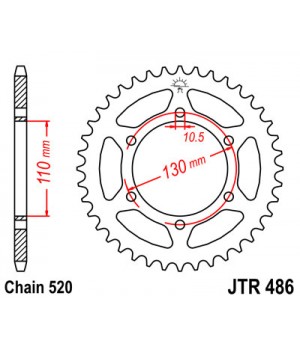 JTR486.41 Звезда задняя 520