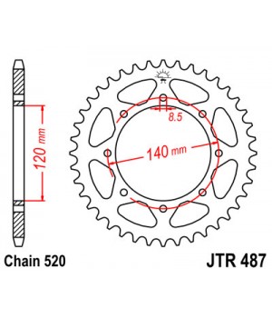 JTR487.42 Звезда задняя 520