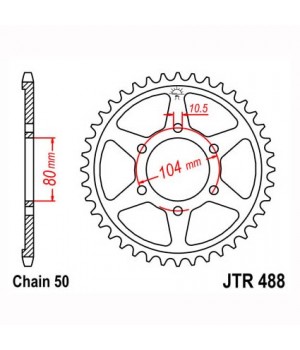 JTR488.40 Звезда задняя 530