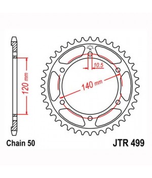 JTR499.39 Звезда задняя 520