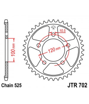 JTR702.40 Звезда задняя 525