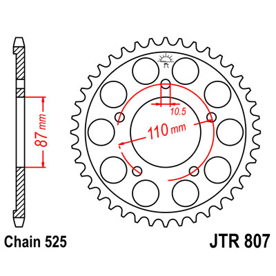 JTR807.42 Звезда задняя 525
