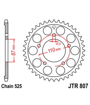 JTR807.44 Звезда задняя 525