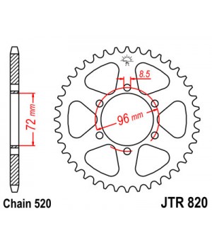 JTR820.42 Звезда задняя 520