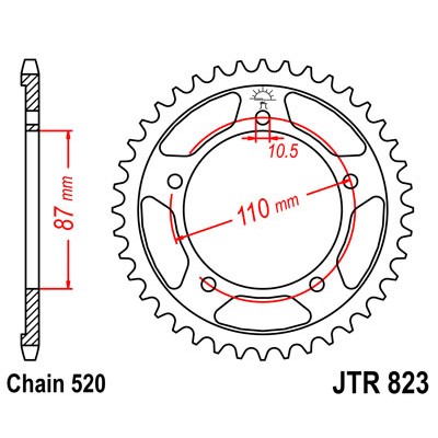 JTR823.49 Звезда задняя 520