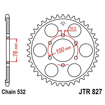 JTR827.43 Звезда задняя 532
