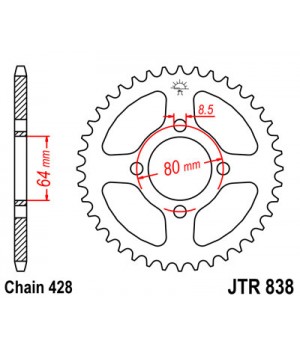 JTR838.45 Звезда задняя 428