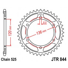 JTR844.44 Звезда задняя 525