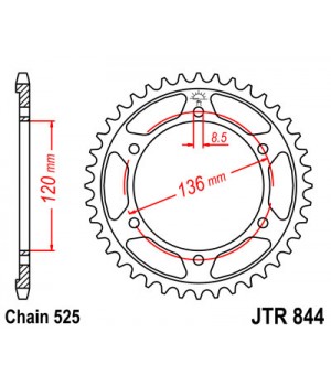 JTR844.44 Звезда задняя 525