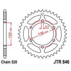 JTR846.45 Звезда задняя 520 JTR846.45 Звезда задняя 520