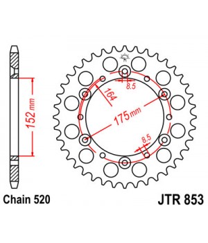 JTR853.40 Звезда задняя 520
