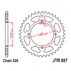 JTR857.45 Звезда задняя 520