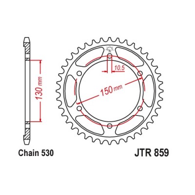 JTR859.47ZBK Звезда задняя 530