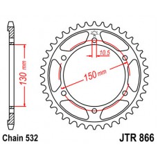 JTR866.38 Звезда задняя 532