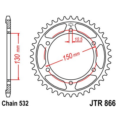 JTR866.47 Звезда задняя 532