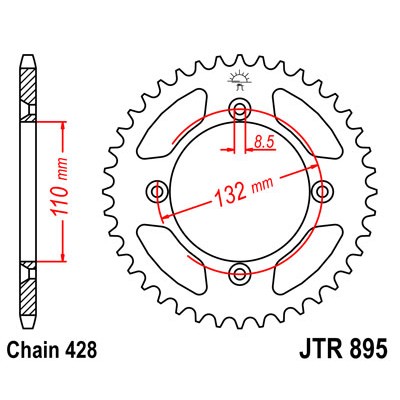 JTR895.46 Звезда задняя 428