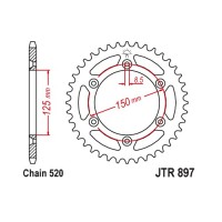 JTR897.52SC Звезда задняя 520, с самоочисткой