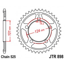 JTR898.38 Звезда задняя 525