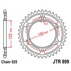 JTR899.42 Звезда задняя 525