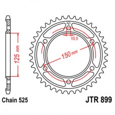 JTR899.45 Звезда задняя 525