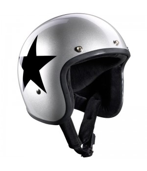 Шлем открытый Bandit Jet Star Silver