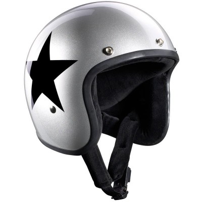 Шлем открытый Bandit Jet Star Silver