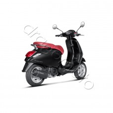 Полная система выпуска Akrapovic Piaggio Liberty - Vespa LX / Primavera / Sprint 125 150 13-15 Nero S-VE125R1-HZBL1