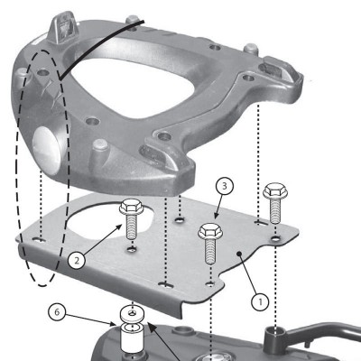 Крепление Givi SR5107 Rear-Rack - Monokey