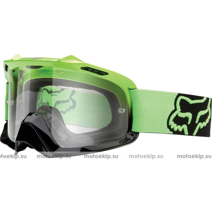 Очки для кросса FOX AIRSPC Goggle - Day Glow Green - Black Fade - Clear