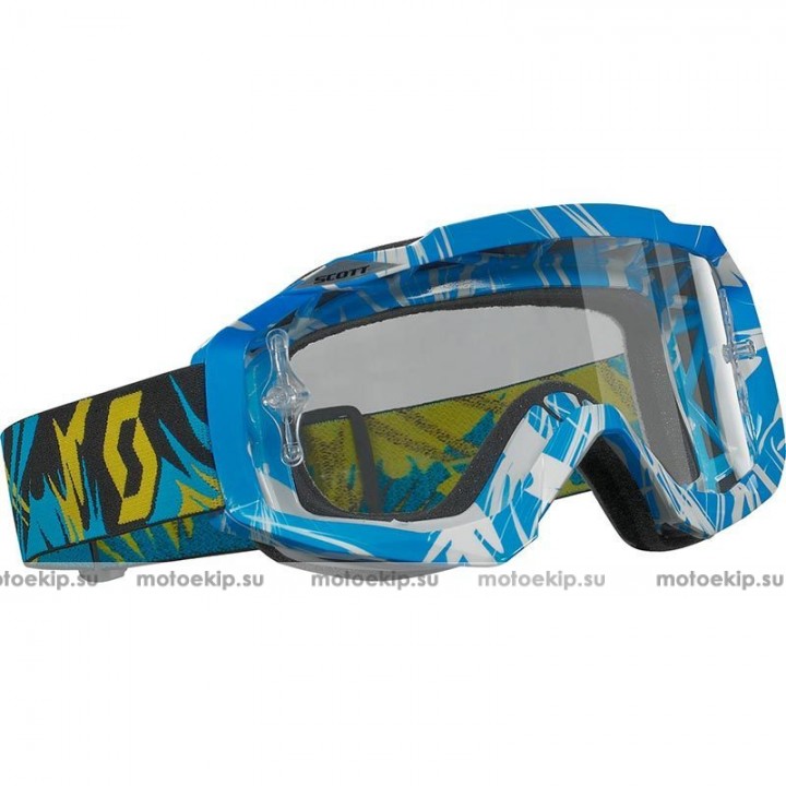 Очки для кросса Scott Hustle MX Strobe Blue Yellow Goggle