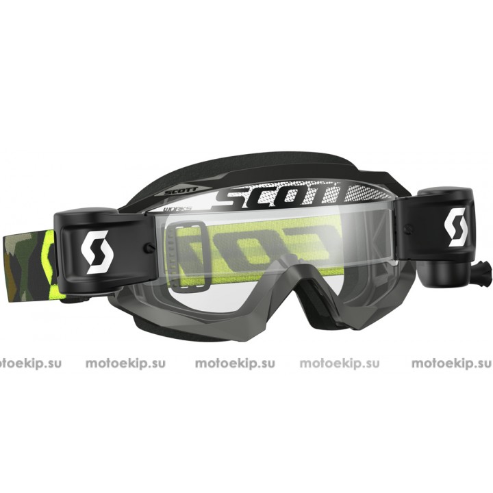 Очки для кросса Scott Hustle MX WFS Goggle Grey Fluo Yellow