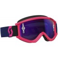Очки для кросса Scott Recoil XI Goggle Blue Fluo Pink Chrome Works Очки для кросса Scott Recoil XI Goggle Blue Fluo Pink Chrome Works