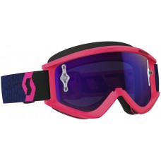 Очки для кросса Scott Recoil XI Goggle Blue Fluo Pink Chrome Works