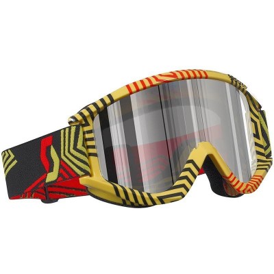 Очки для кросса Scott Recoil XI Pro Maze Yellow Silver Chrome Goggle
