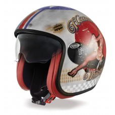 Шлем Premier Vintage Pin Up Old Style Silver