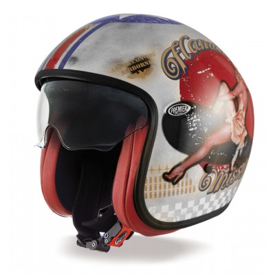 Шлем Premier Vintage Pin Up Old Style Silver