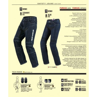 Мотоджинсы Spidi Furious Jeans Lady