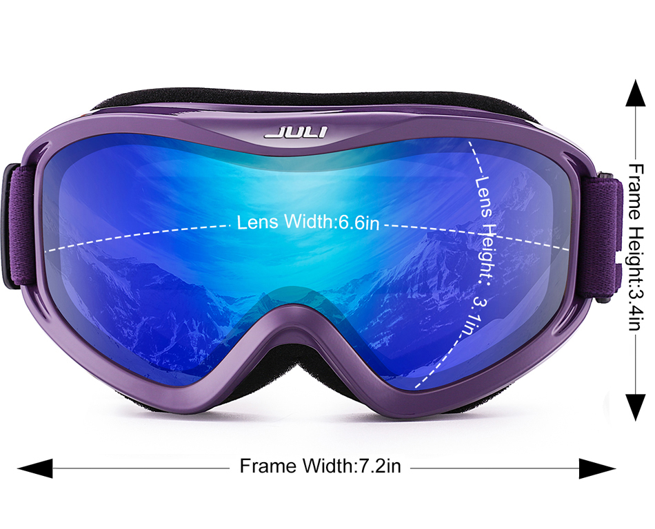 over glasses ski goggles